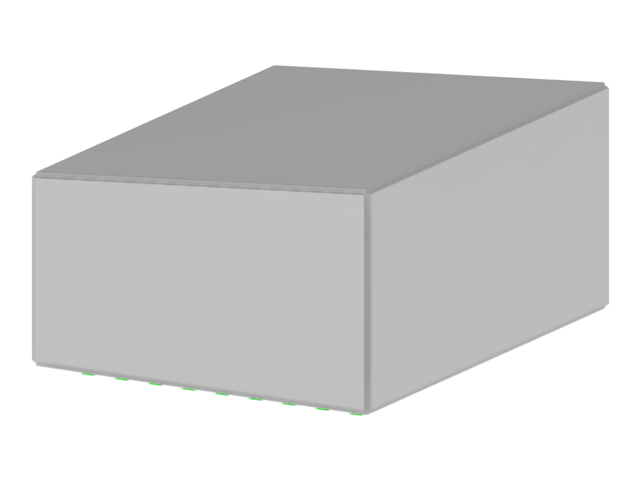 Modèle 004660 | Enveloppe du bâtiment avec toiture plate