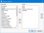Ajustement des colonnes pour l’affichage de liste