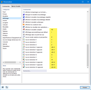 Raccourci pour contrôler le graphique