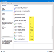 Raccourci pour contrôler le graphique