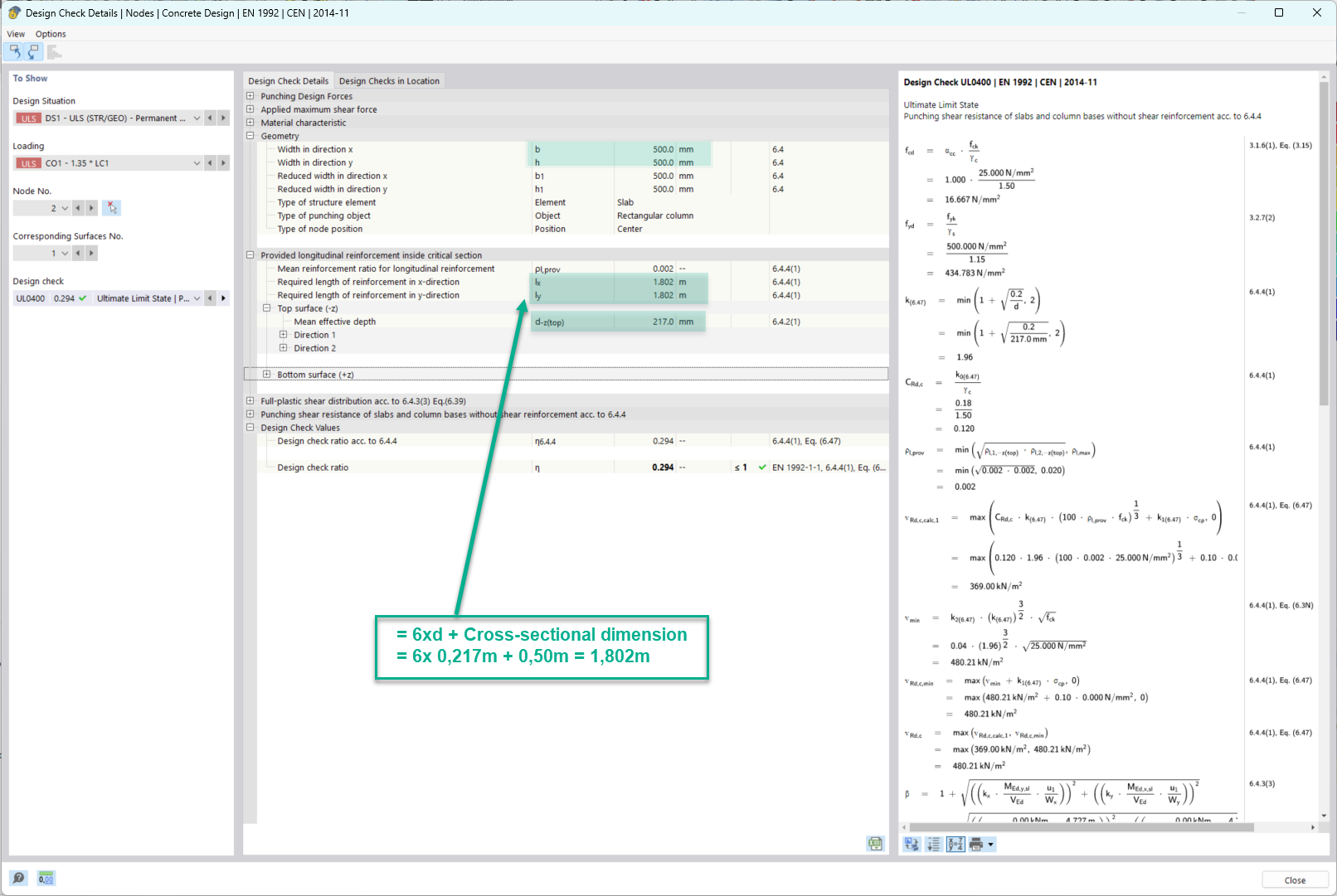 Calcul de la longueur d'armature requise