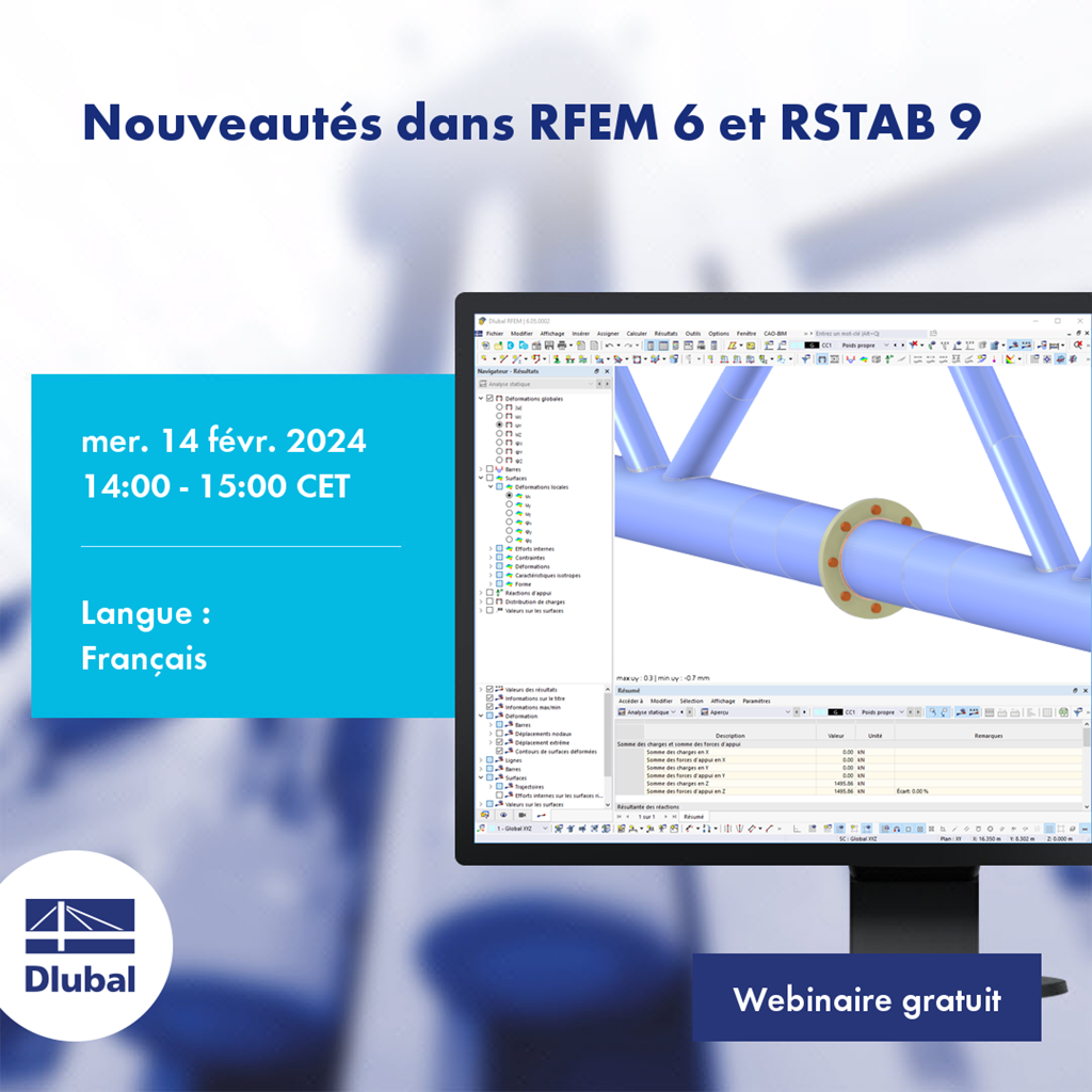 Nouveautés dans RFEM 6 et RSTAB 9