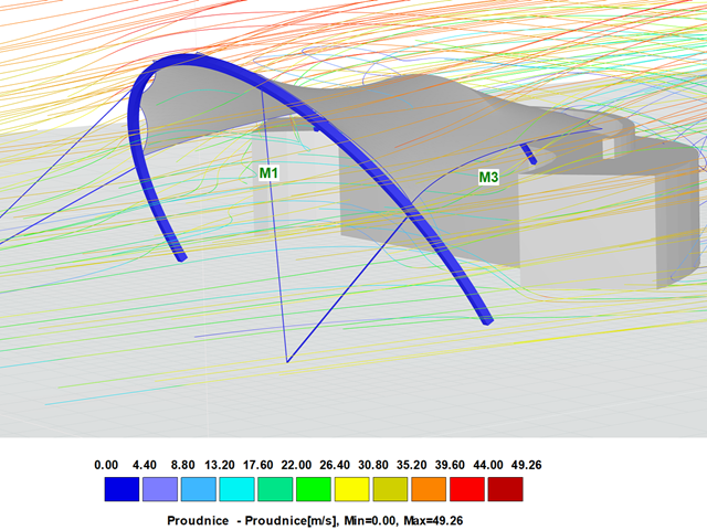 PC 001290 | Résultats de la simulation des flux de vent dans RWIND 2 | © Carl Stahl & spol. s r.o.