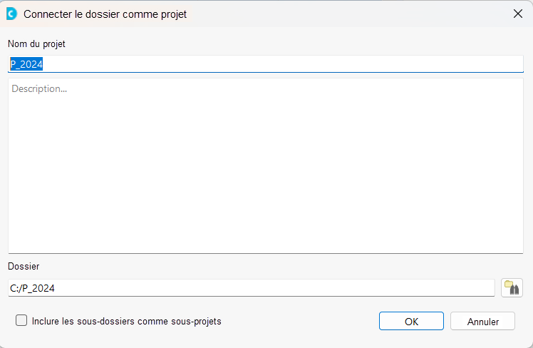 Ajouter un projet existant