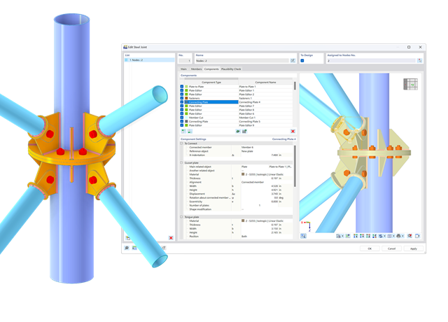 Assemblages acier pour RFEM 6