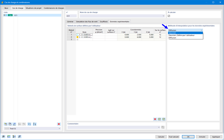 Données expérimentales, méthodes d’interpolation