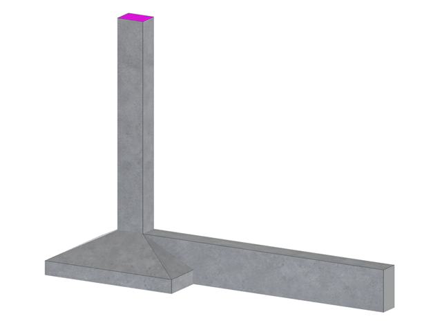 Modèle 004792 | Pied de poteau pyramidal treillis avec poutre centrale