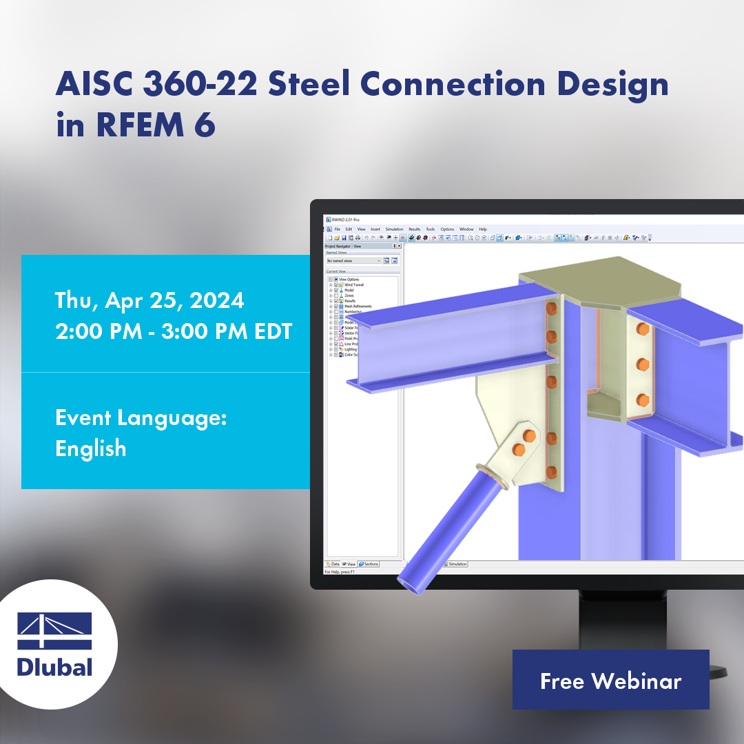 Vérification des assemblages acier dans RFEM 6 selon l'AISC 360-22