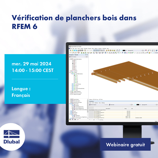 Vérification de planchers bois dans RFEM 6