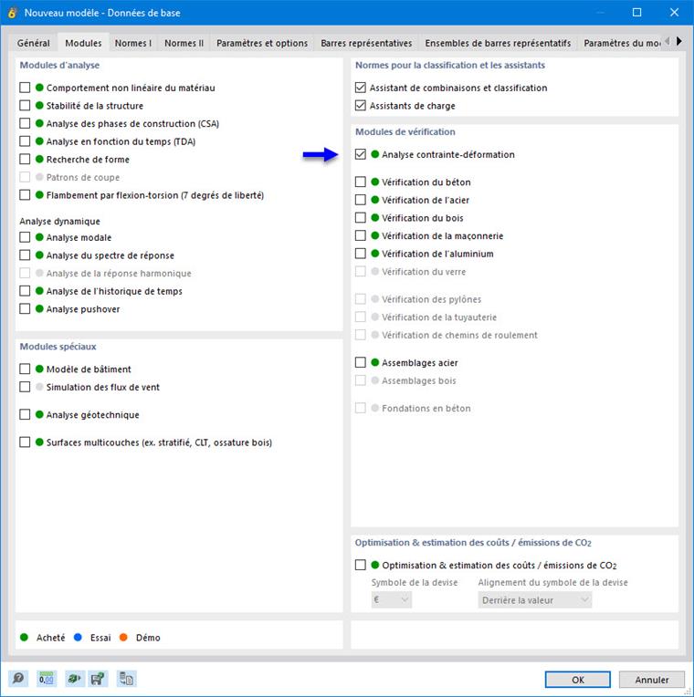 Activer l’extension « Analyse T-D »