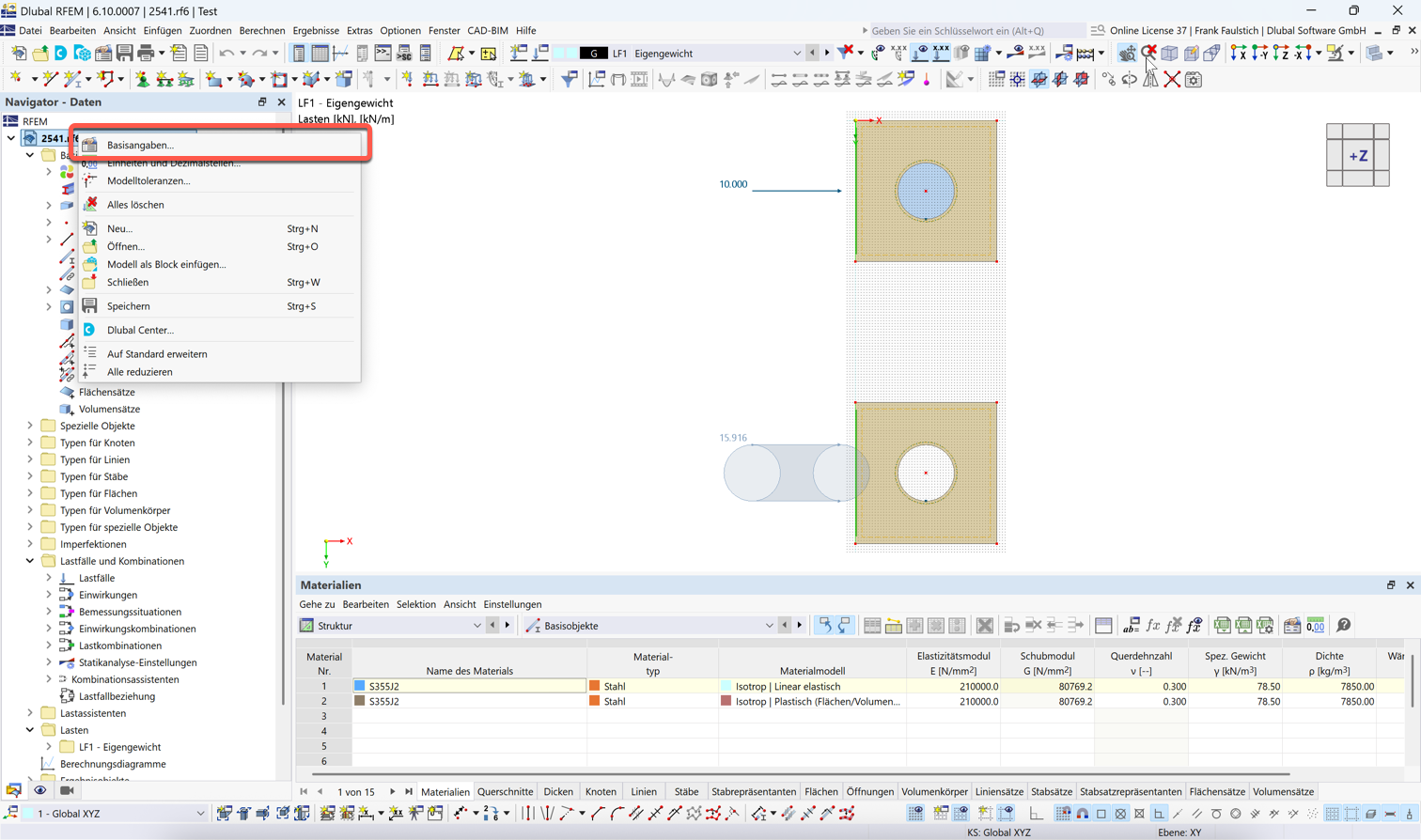 FAQ 005518 | Comment inverser le système d’axes globales (orientation de l’axe globale Z) a posteriori dans RFEM 6 ?