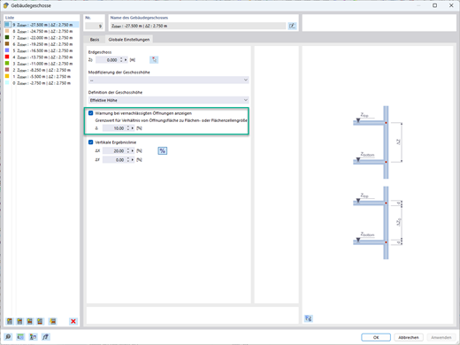 Fonctionnalité 002818 | Négliger les ouvertures