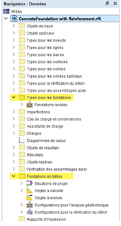 Catégories pour fondations en béton dans le navigateur