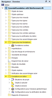 Catégories pour fondations en béton dans le navigateur
