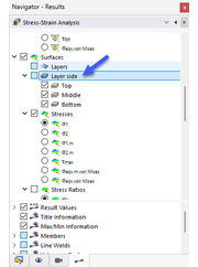 Sélection de la surface stratifiée dans le navigateur