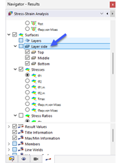 Sélection de la surface stratifiée dans le navigateur