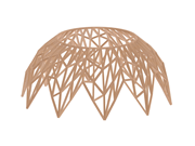 Modèle 004928 | Coque sphérique en treillis de bois