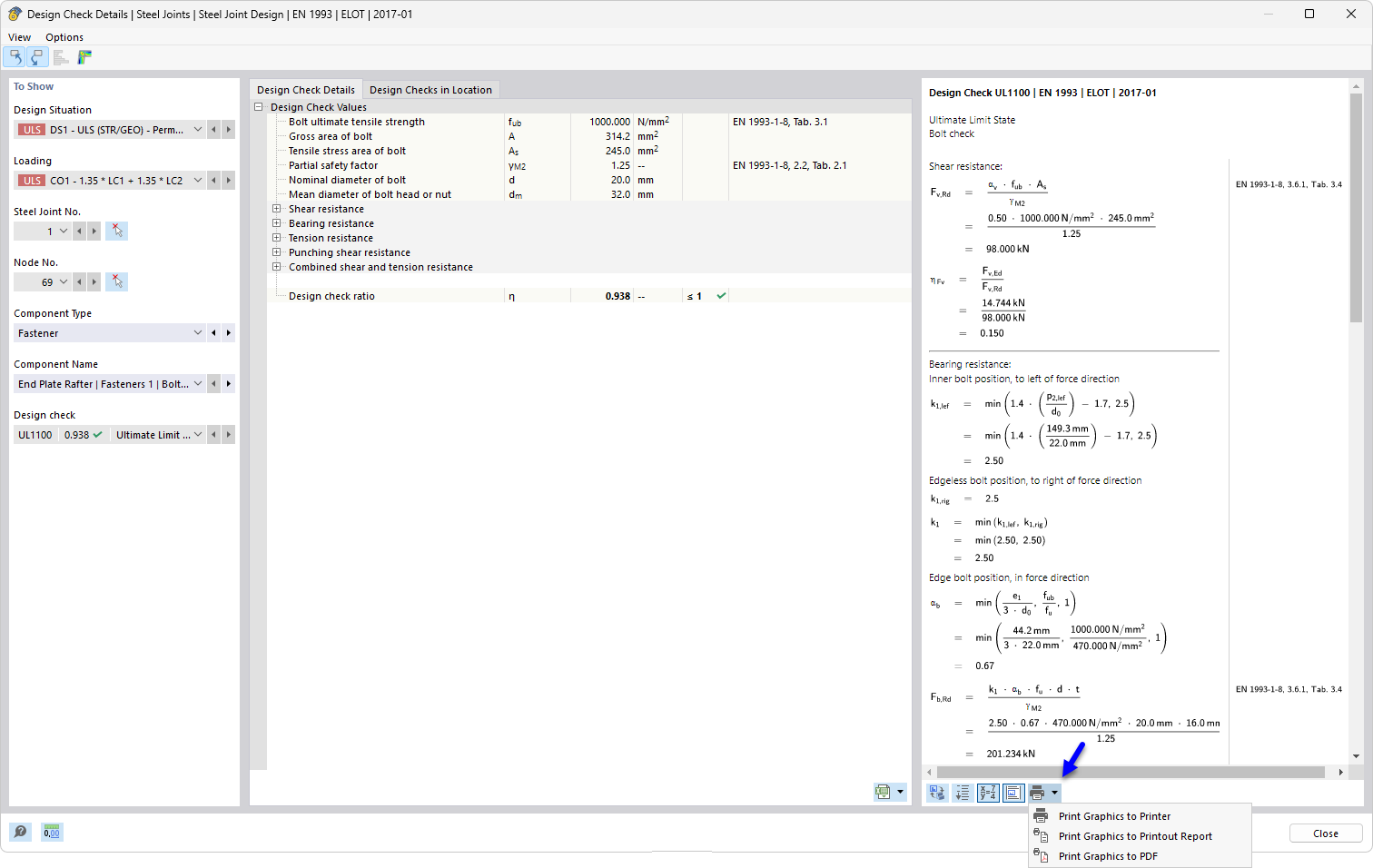 Imprimer les détails de vérification