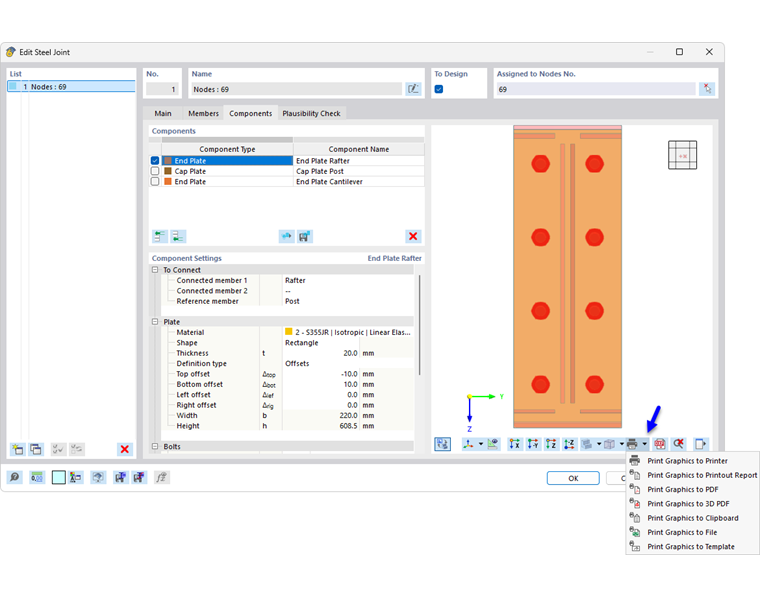 Imprimer le graphique d'assemblage acier
