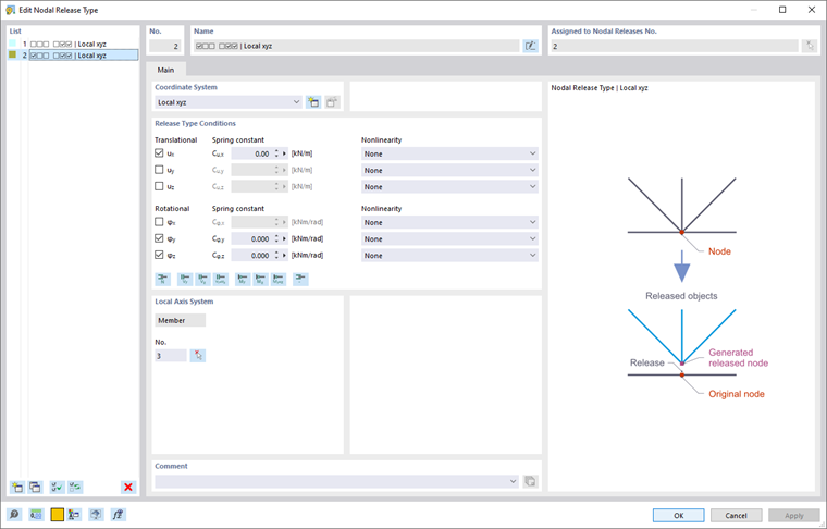 faq 005553 | Comment modéliser un assemblage télescopique dans RSTAB 9 ?