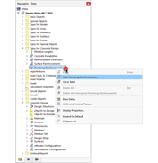 Définir l’armature de poinçonnement via le menu contextuel du navigateur