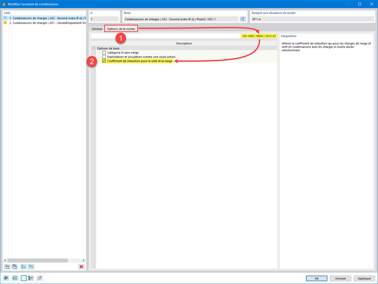 FAQ 005561 | Comment considérer les charges de neige et vent avec des actions à courte durée selon la NBN EN 1990 ?