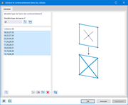 Cellules sélectionnées pour le contreventement