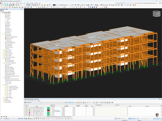 Modèle de l’immeuble PB6 dans RFEM