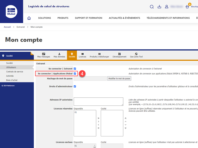 FAQ 005568 | Je souhaite utiliser mon compte pour utiliser le logiciel RFEM 6/RSTAB 9 mais apparemment je n y suis pas autorisé.