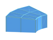 Modèle 005009 | Halle voûtée en acier