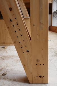 assemblage bielle-poteau| © Lignaconsult