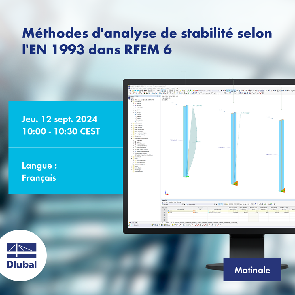 Méthodes d'analyse de stabilité selon l'EN 1993 dans RFEM 6