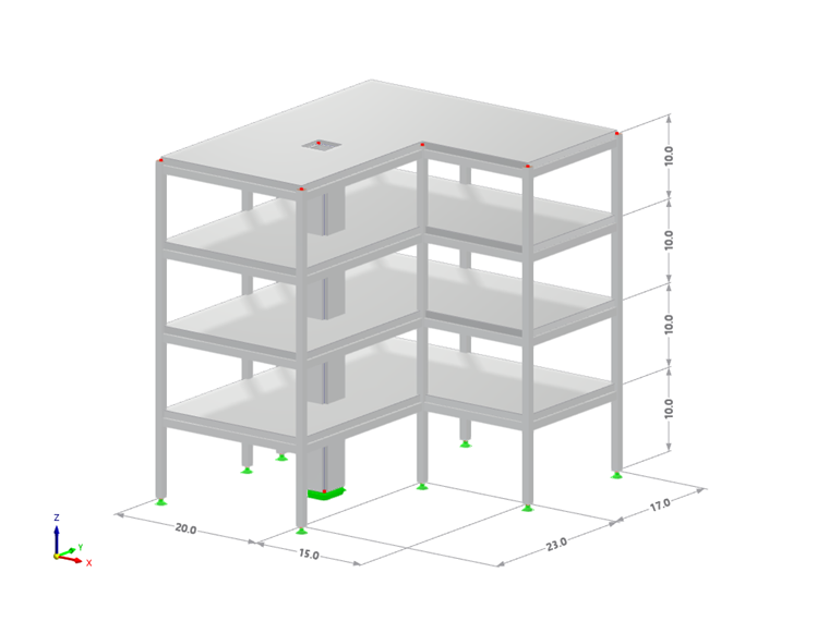 KB 001885 | Évaluation du déplacement entre les étages sous charges sismiques selon l’ASCE 7-22 à l’aide du module complémentaire Modèle de bâtiment