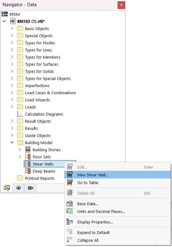 Créer un voile à l’aide du menu contextuel du navigateur