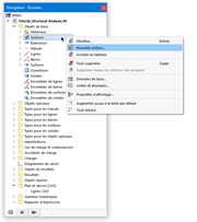 Menu contextuel « Sections »