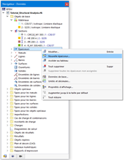 Menu contextuel « Épaisseurs »