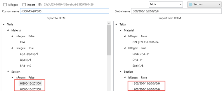 Conversion des sections individuelles