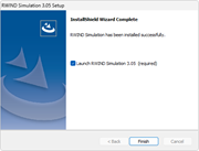 Message après installation