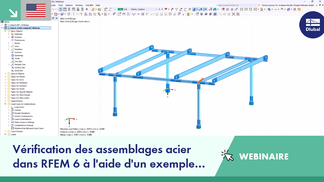 Vérification d’un assemblage acier à l’aide d’un exemple pratique dans le logiciel RFEM 6.