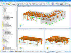 Modèle RFEM du site de fabrication d’avions hybrides | © LCA Construction Bois