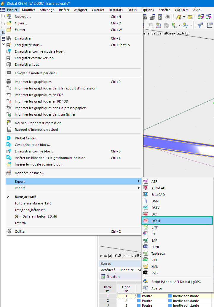Fonctionnalité 002880 | Import et export DXF-II