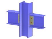 Modèle 005130 | Liaison poutre sur semelle de poteau via platine d'âme