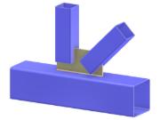 Modèle 005265 | Assemblage en N de treillis | Connexion des diagonales et montants à la membrure avec raidisseur traversant