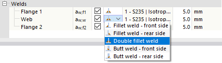 Définir les soudures