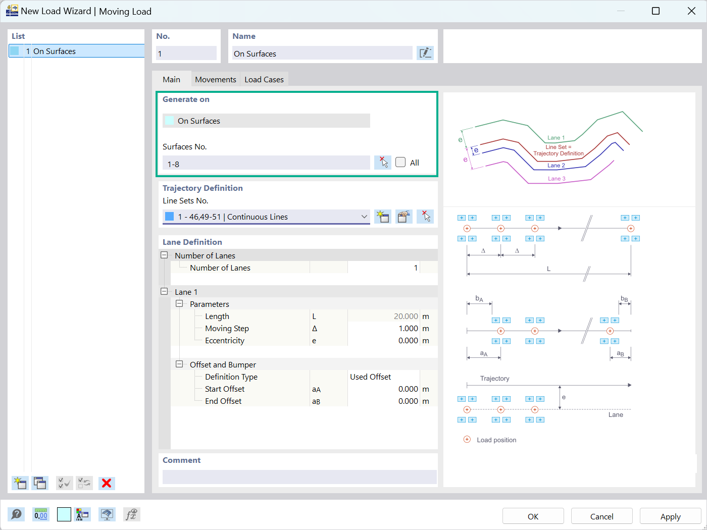 Assigner les Surfaces