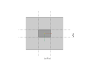 Section de calcul d’un poteau en béton avec l’accent sur l’extérieur de la fondation.