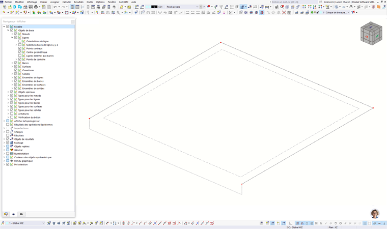 FAQ 005623 | J’ai créé un modèle dans lequel la dalle de plancher est entourée de nervures. Si j’assigne une barre de type nervure à la ligne de contour de la surface et l’aligne au bord ...