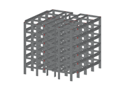 Bâtiment en béton armé pour l'interaction sol-structure