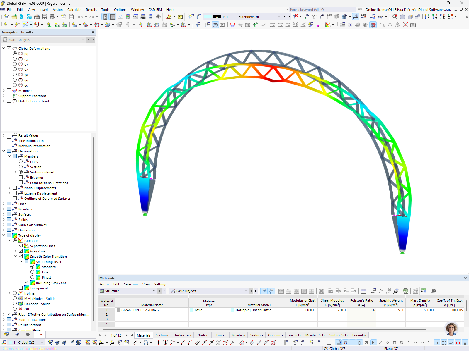 Modèle RFEM d’un treillis avec déformations | © Marx Krontal Partner, MKP GmbH