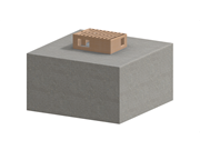 Modèle 005479 | Bâtiment en bois lamellé-croisé sur dalle de sol et solide de sol